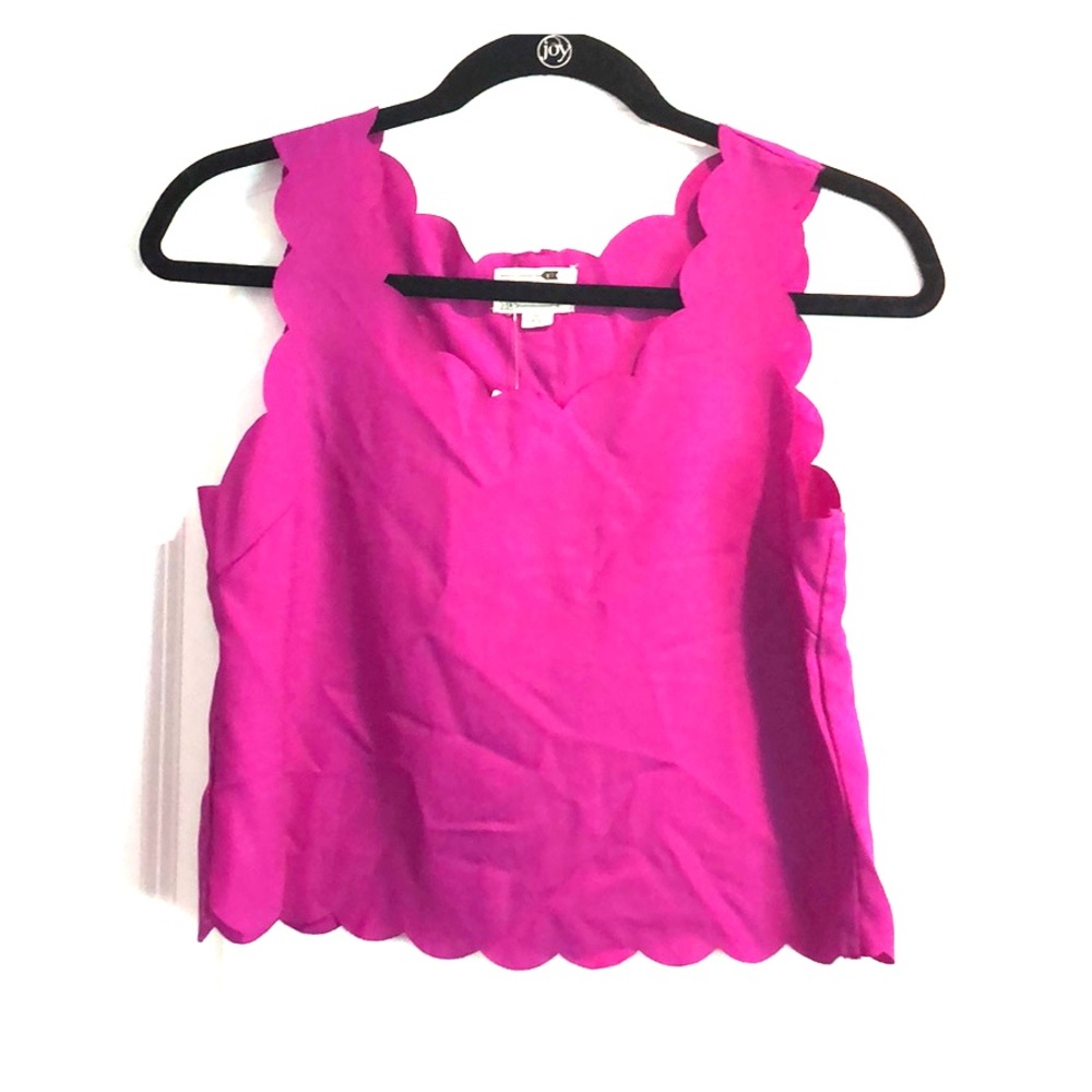 NWT PacSun purple sleeveless Scallop Crop Tee XS